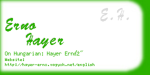 erno hayer business card